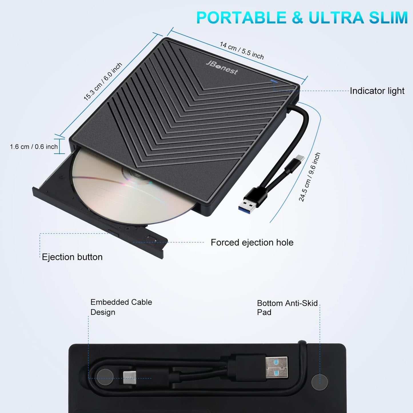 Externes DVD-Laufwerk (Grau), Linux, Windows XP, Windows 10